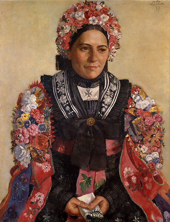 Mariée de la région de Seebach - Louis Philippe Kamm, 1937, Oberseebach
