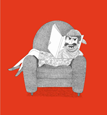 Illustration humoristique d'une personne qui lit par Marie Dorléans