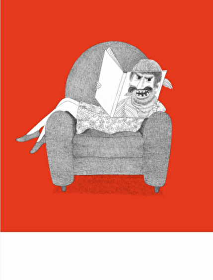 Illustration humoristique d'une personne qui lit par Marie Dorléans