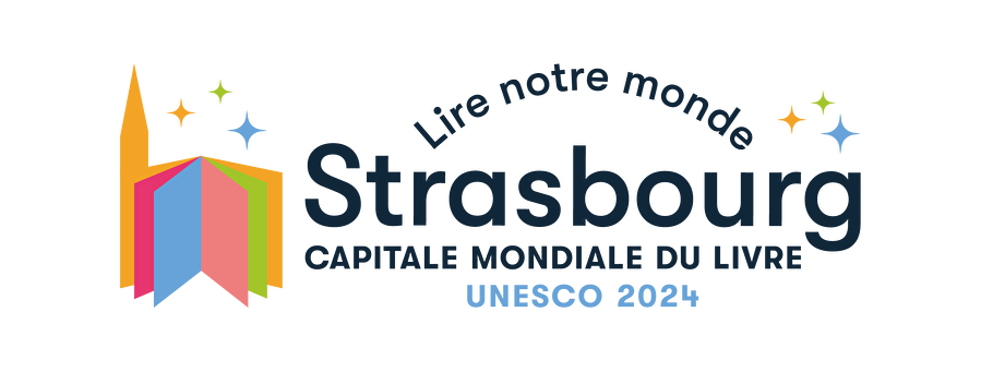 Logo de Strasbourg Capitale mondiale du Livre 2024