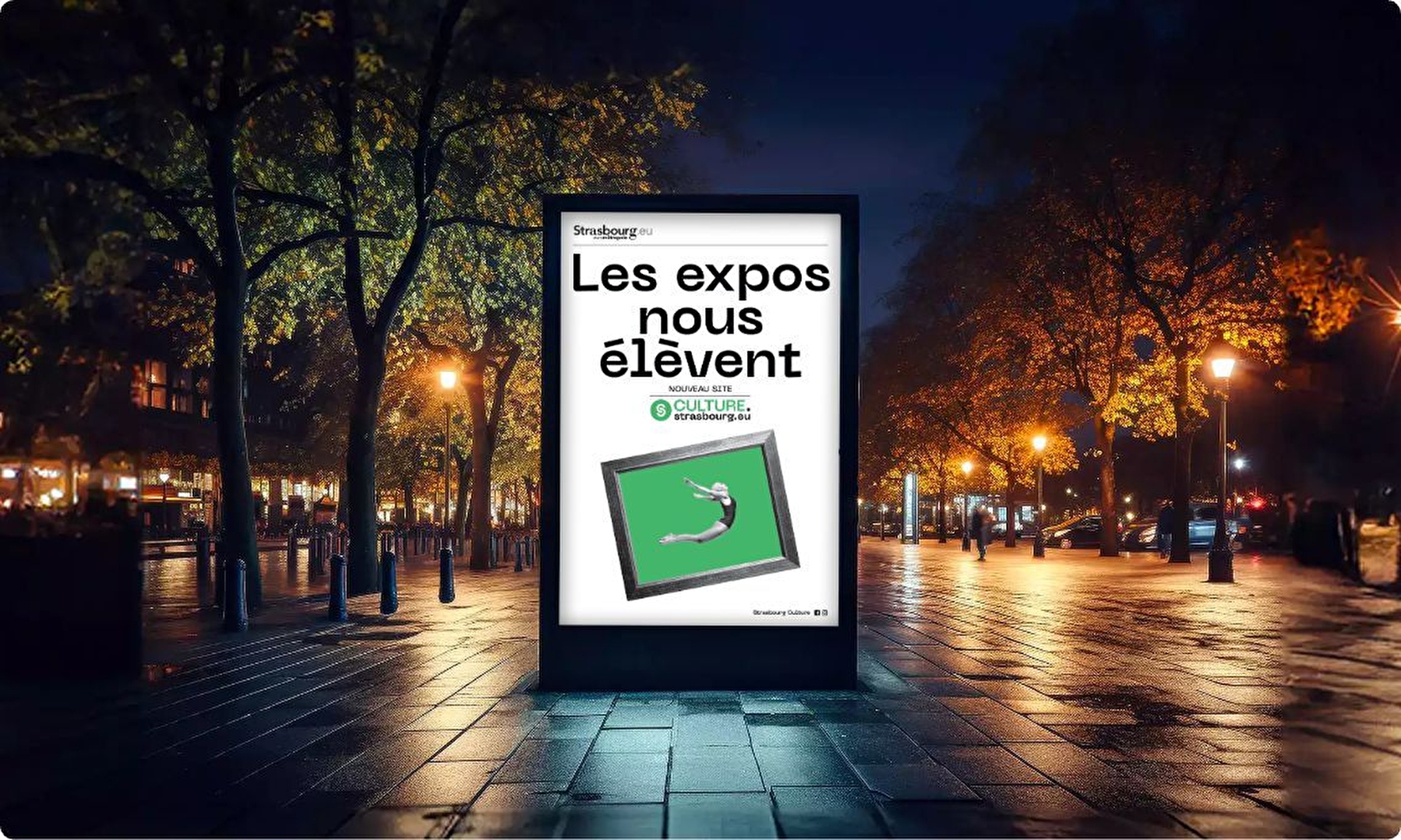 Affiche, les expos nous élèvent