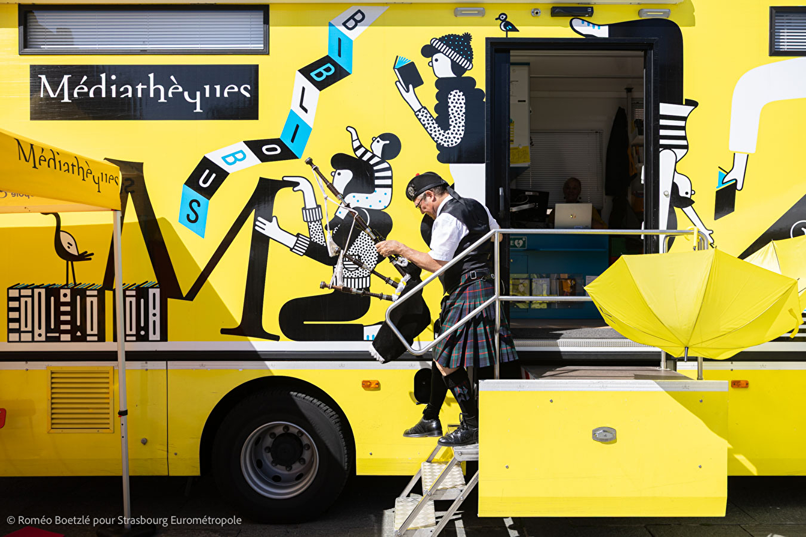 Des animations tout au long de la journée, entre lecture et cornemuse.