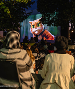 Le chat potté 2 en projection cinéma plein air à l'école Ariane Icare