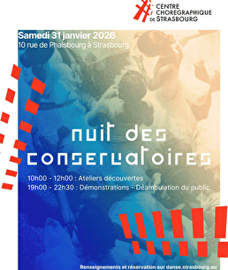 Nuit des conservatoires le 31 janvier au centre chorégraphique de Strasbourg